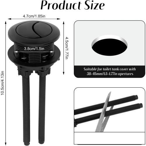 38mm/1.5in Toilet Push Button Replacement for Home Bathroom