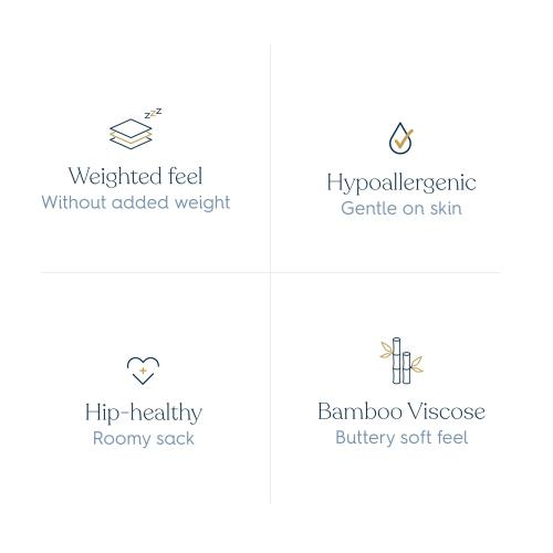 HALO Sleepsack Supersoft Wearable Blanket, Viscose Made from Bamboo, Sleeping Bag for Babies, 1.5 TOG, 6 – 12 Months, Medium, Calm Sage