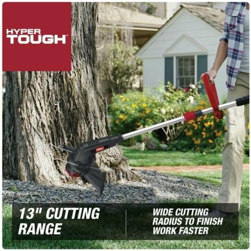 4.6-Amp 13in Electric String Trimmer HT21-401-002-04, Adjustable D-Grip Handle, Plant Protection Guard Keeps You from Accidentally Trimming Flowers