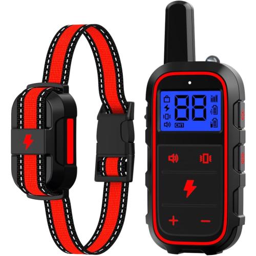 Color purple Dog Training Collar Electric Dog Collar with 4 Training Modes and Rechargeable Remote Waterproof Range 3300Ft for Small Medium Large Dogs