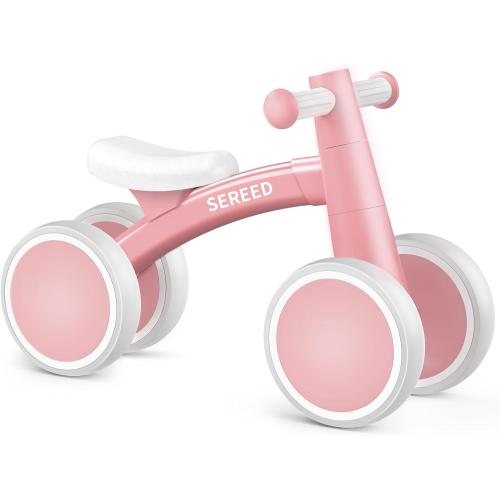 SEREED Baby Balance Bike for 1 Year Old Boys Girls 12-24 Month Toddler Balance Bike, 4 Wheels Toddler First Bike, First Birthday Gifts