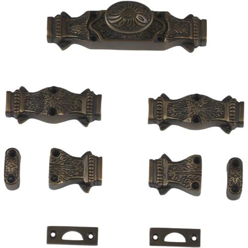 A29 Hardware 6 Feet Solid Brass Corinthian Style Window Cremone Bolt, Antique Brass Finish