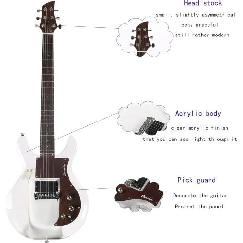 Starshine Electric Guitar Dan Style Acrylic Body Guitar Rosewood Pickguard (guitar)