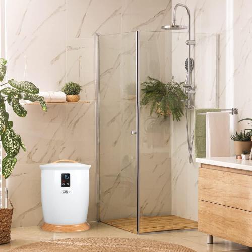 ForPro Professional Collection Luxury Towel Warmer, Extra Large Bucket-Style Hot Towel Warmer with Auto Shut Off, 4 Timer Settings for Home and Bathroom, White | for Salon, Spa & Gym Use, Hand Towels, Bleach-Safe Salon Towels, Absorbent Spa Towels, Barber Towels, Salon & Spa Essentials