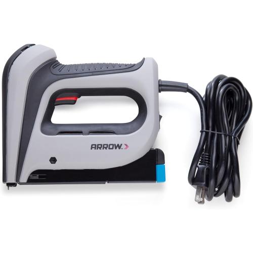 Arrow T50ACD Heavy Duty Corded Electric Staple Gun for Upholstery, Furniture, Office, Decorating, Fits 1/4, 5/16”, 3/8, or 1/2 Staples