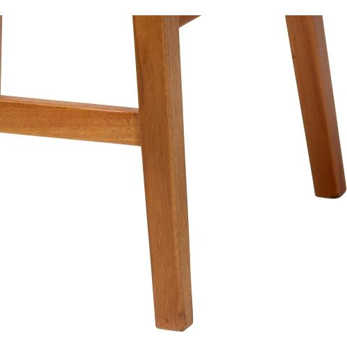 bali & pari Asgart Bohemian Seagrass and Mahogany Wood Bar Stool