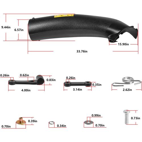 592866501 Lower Chute Replacement for 42 Inch Bagger Chute, Compatible with Husqvarna/Craftsman/Poulan/Sears/AYP Lawn Tractor Grass Catcher,Replaces 532162803 162803, 2 & 3 Bin Compatible,Fix Clogging