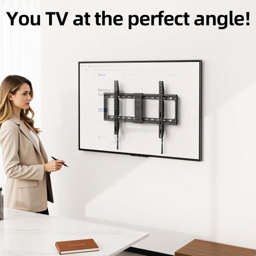 USX MOUNT TV Wall Mount,Low Profile TV Mount for Most 42-95 Inch Flat Screen Televisions,Max VESA 600x400mm Fixed Wall Mount Bracket Holds up to 132 lbs,Fits 16/18/24 Studs