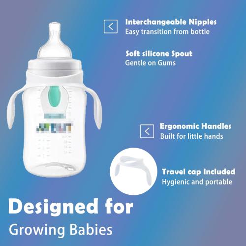 Baby Bottle Handles Compatible with Philips Avent Anti-Colic and AirFree Vent Baby Bottles, Compatible Avent Bottle Holder,4 Count (White)