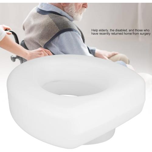 Raised Toilet Seat with Secure Locking, Elevated Universal Fit Commode Riser for Seniors & Mobility Support, Non Slip Bathroom Safety Seat (300lbs Capacity)