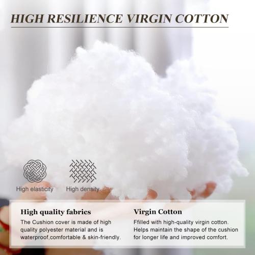 Outdoor Swing Replacement Cushions, 2 or 3 Seats Bench Cushion with Ties, Thicken 4 Recliner Seat Pad for Patio Furniture, Waterproof Premium Tufted Cushion with Backrest(Light Grey)