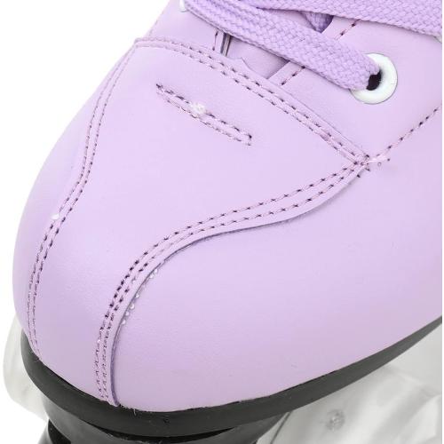 Roller Skates for Women and Men Cowhide High-Top Shoes Classic Double-Row Roller Skate Four-Wheel Roller Skates for Men Girls Unisex Size 35
