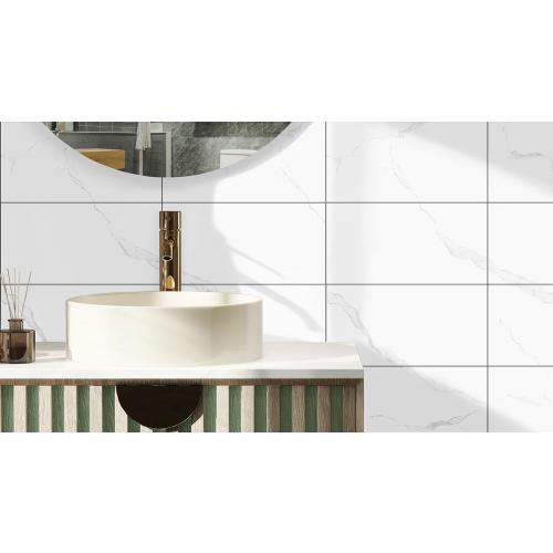 10-Pack Peel and Stick White Marble Wall Panels (11.8 x 23.6) – 19.4 Sq. Ft. Waterproof PVC Tiles for Kitchen, Bathroom, Living Room & Accent Walls – Heat-Resistant Self-Adhesive Backsplash Tiles