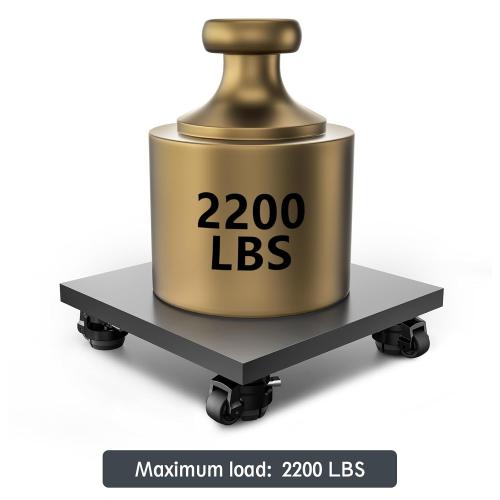 4 Pack Leveling Casters, Adjustable Heavy Duty Casters Set of 4, Swivel Plate Industrial Retractable Caster Wheels for Workbench,Machine, Equipment, Shelves (60F, 2200 Lbs Capacity, Black)