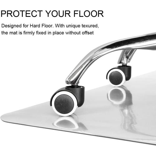 Kuyal Clear Chair mat for Hard Floors 36 x 48 inches Transparent Floor Mats Wood/Tile Protection Mat for Office & Home (36 X 48 Rectangle)