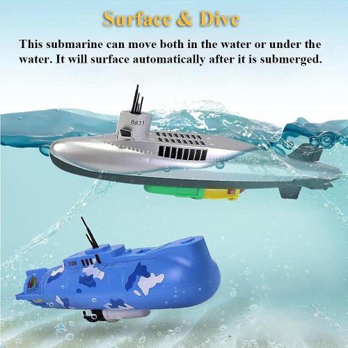 Electric Submarine Bath Toy - Funny Military Submarine Model, Floating Pigboat Water Toy for Kids (8823)