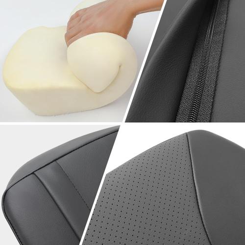 1p Memory Foam Lumbar Support Pillow for car Lower Back Pain Relief - Back Cushion for Driving, Chair Support for Car-Office Chair（Black）