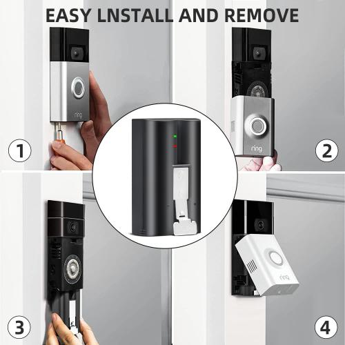 1 Pack for Ring Rechargeable Lithium-Ion V4 Batteries Replacement for Ring-Doorbell-Camera 1/2/3/4, Also for Stick-Up Cam (2nd & 3rd Gen), Peephole and Spotlight Cam, 3.65V 6040mAh 22.046Wh