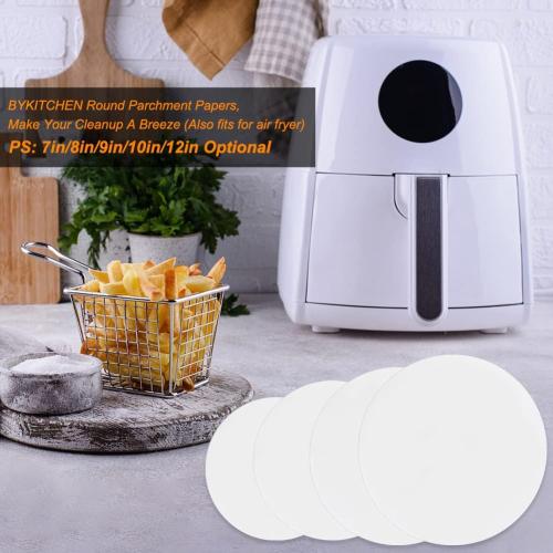 Baking Parchment Circles, Set of 100, 9 Inch Non Stick Round Parchment Paper for Springform Cake Tin, Toaster Oven, Microwave and so on