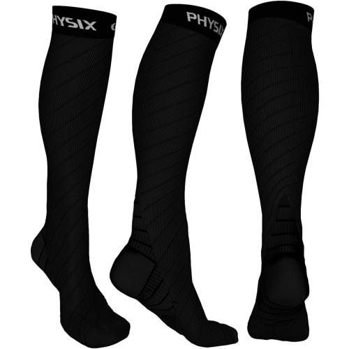 Physix Gear Compression Socks 20-30 mmHg - Men & Women - Running, Nurses, Shin Splints, Flight, Travel