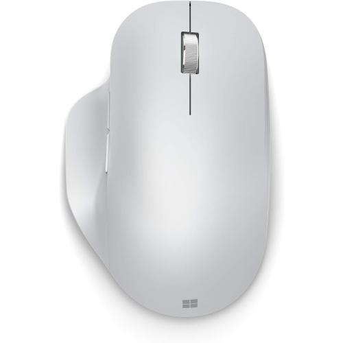 Microsoft Bluetooth Ergonomic Mouse - Glacier with comfortable thumb rest, up to 15months battery life. Works with Bluetooth enabled PCs/Laptops Windows/Mac/Chrome computers, 3.91 x 5.46 x 1.85