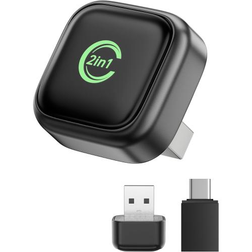 Wireless CarPlay Adapter, Convert Wired to Wireless, 2-in-1 CarPlay & Android Auto, Mini Plug & Play, Fast Auto-Connect & No Latency, USB/USB-C for Cars with Built-in CarPlay & iOS 10 /Android 11