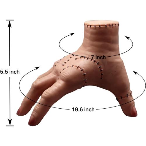 Wednesday Addams Family Hand Props, Halloween Cosplay Hand by Addams Family, Cosplay Hand Scary Props Decorations Gift for Family
