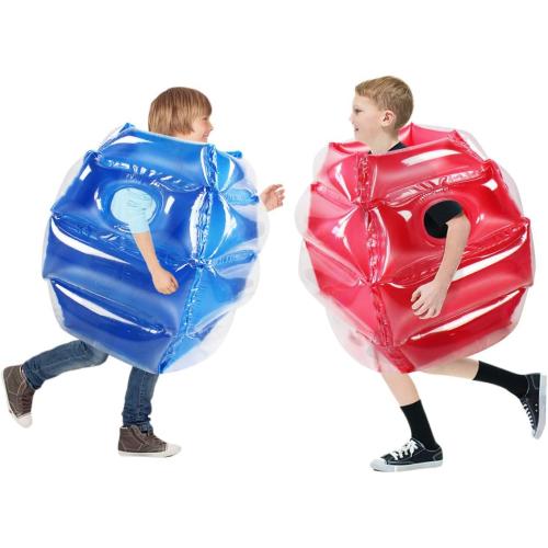 SUNSHINEMALL 2PC Sumo Balls, Inflatable Body Sumo Balls Bopper Toys for Kids 26 - Heavy Duty PVC Vinyl Suits for Grassland or Other Outdoors Play (2PC Blue Pink 26inch)