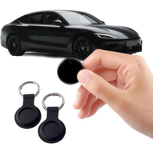 2 Pack GPS Tracker and 2 Keychains for Vehicles Work with Find My (iOS Only) Real Time Hidden Mini Car Locator Tracking Global Coverage Device No Monthly Fee or Subscription No SIM Card Required