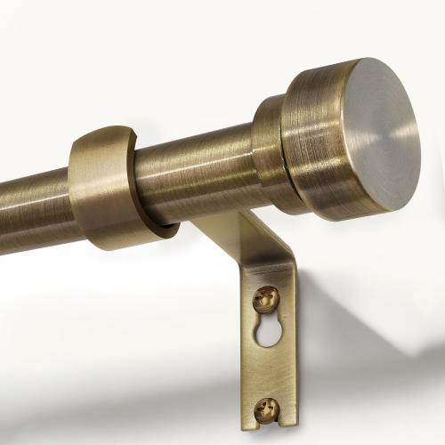 Antique Bronze Curtain Rods for Windows 72 to 144 Inches Adjustable Length Heavy Duty 1 Diameter Window Curtain Rod with Solid Metal Finials for Outdoor Farmhouse Bedroom Kitchen Living Room