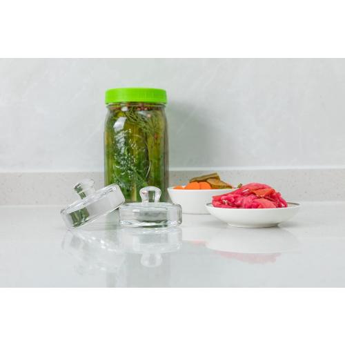 Jillmo Easy Grip Fermentation Weight- 4 Pack of Glass Weights for Wide Mouth Mason Jars