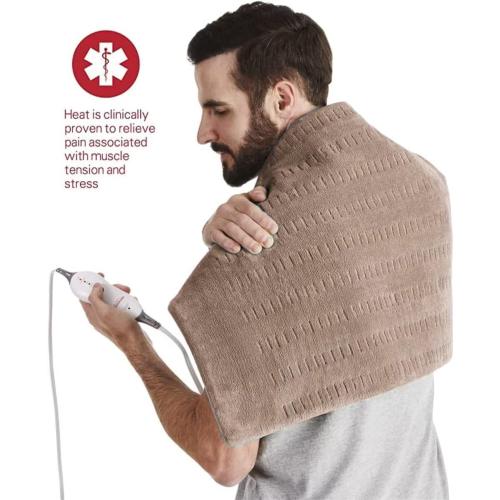 Sunbeam Heating Pad for Back, Neck, and Shoulder Pain Relief with Auto Shut Off, XXL Large 20 x 24, teal