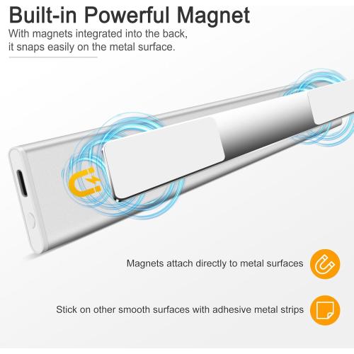 BLS Under Cabinet Lights, 46 LED lights Battery Operated Motion Sensor Light Indoor, USB C Rechargeable Closet Lights Motion Sensored, 1500mah Wireless Magnetic Light for Kitchen Night Stairs (2 Pack)