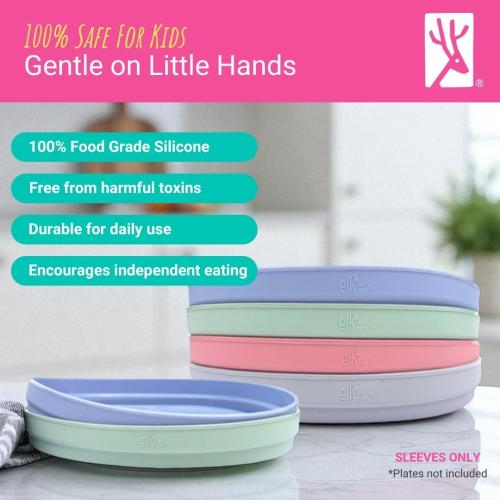 Elk and Friends Baby/Toddler 6.7 Porcelain Plate Sleeves Only | 4pk