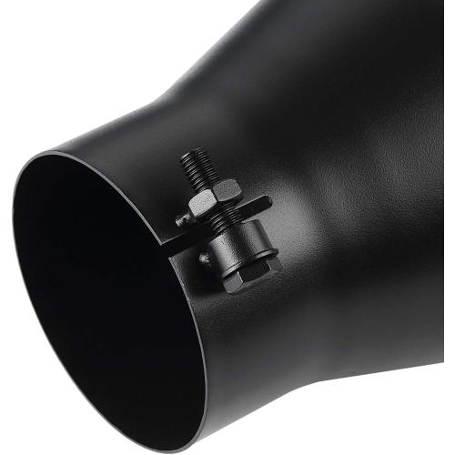 A-KARCK 4 Inch Exhaust Tip, Universal 4'' Inlet 6 Outlet 12 Long Stainless Steel Bolt On Exhaust Tailpipe Black Muffler Tip for Truck