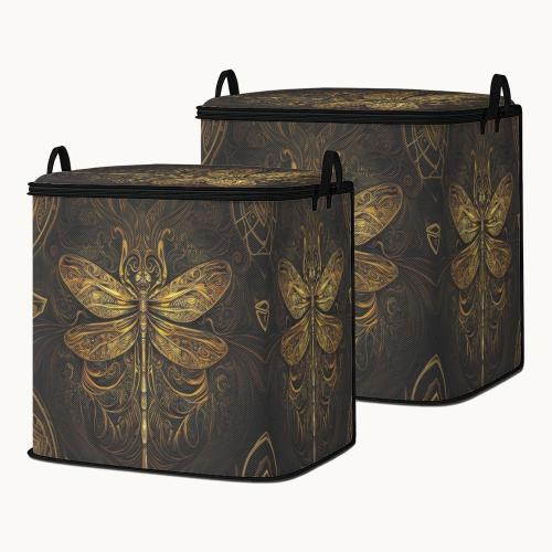 2pcs closet organizers and storage under bed,clothing blanket sweater sheet bedding comforter duvet quilt pillow toy storage bags with lids,dorm room essentials for containers 95L