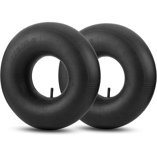 SPORYOUTH Replacement Tire Inner Tubes 15x6-6 and 20x8/10-8, Heavy Duty for Lawn Mowers, Tractors, Wheelbarrows and Others