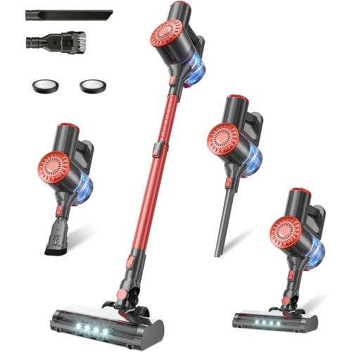 Cordless Vacuum Cleaner with Self-Standing, Powerful Stick Vacuum Cleaners for Home, 8-in-1 Lightweight Rechargeable Vacuum, 7-Layer Filtration,Ideal for Carpet, Pet Hair, Hardwood Floors