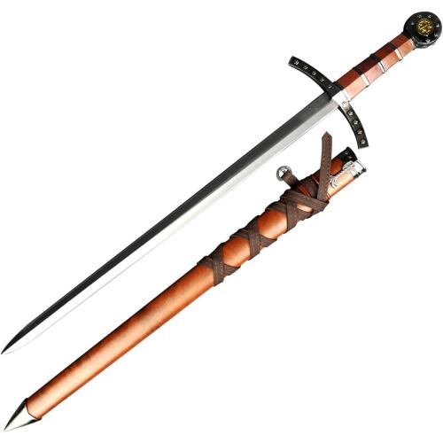 Prince Sword with Sheath,Crusader Knight Templar Short Sword - Historical Reproduction, Cast Metal Handle