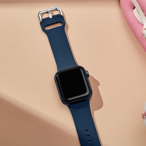 Sport Band Compatible with Apple Watch Bands 49mm 46mm 45mm 44mm 42mm 41mm 40mm 38mm, Soft Silicone Replacement Strap with Classic Clasp for iWatch Series 11 10 9 8 7 6 5 4 3 2 1 SE Ultra Women Men