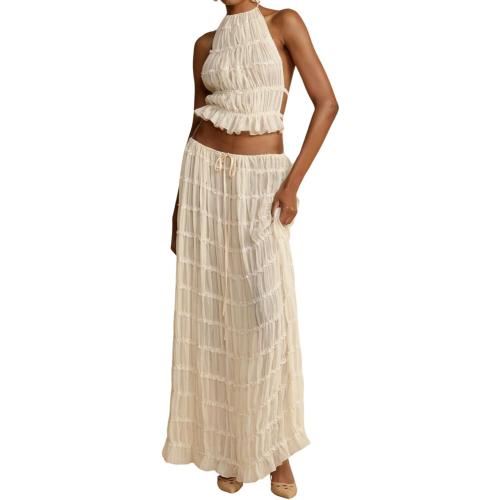 Size M...Women Y2K Skirt Set Outfits Strapless Crop Top Bodycon Midi Skirt Dress Sexy 2 Piece Knit Outfits Skirt Summer