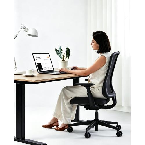 ProtoArc Ergonomic Office Chair – Flexer Mesh Couputer Chair for Women, Foam Sliding Seat, 125° Recline, Home Desk Chairs for Small Spaces, Stylish & Comfortable – Black