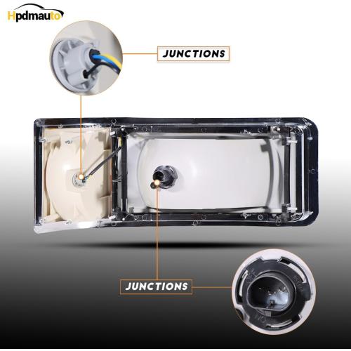 Pair Set headlights for Mack,Replacement Headlamp with turn Signal Bulb Compatible with 1990-2007 Mack CH600 CH612 CH613 CL600 CL700 semi Trucks （DOT and SAE Approved）