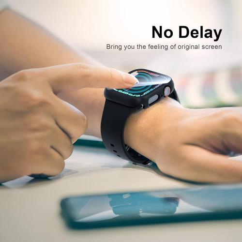 JERXUN 6 Pack Case with Screen Protector for Apple Watch Series 9/8/7 41mm