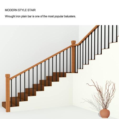 Iron Balusters - Hollow Metal Spindles for Staircase - 44 X 1/2 - Box of 10 (Satin Black)