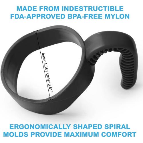 Color red Hyturtle 1Pcs Stylish and Functional Black Tumbler Handle Fits Only For 20 OZ YETI Tumbler - Secure Grip, Lightweight, Dishwasher Safe - Ideal for Travel and Outdoor Activities - BPA Free