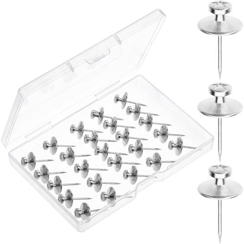Mr. Pen- Double Headed Picture Hanging Nails, 25 Pack, Silver
