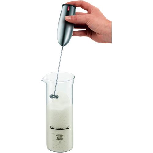 Bodum Schiuma Battery Operated Milk Frother for Coffee, Lattes, Hot Chocolate, Mocha, Cappuccino, Polished Stainless Steel