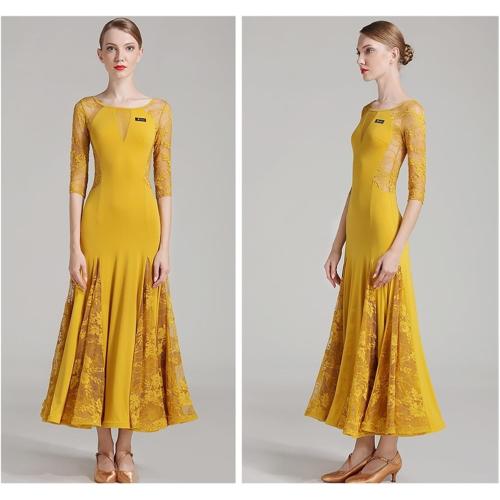 Size S Ballroom Dance Competition Dress Party Clothes Standard Women Modern Dance Performance Stage Wear