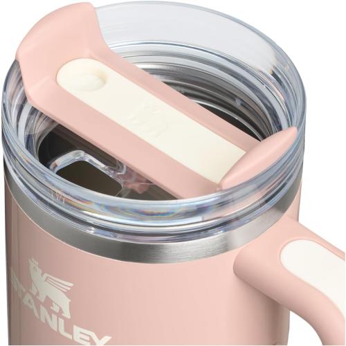 STANLEY Quencher H2.0 Tumbler with Handle and Straw 20 oz | Flowstate 3-Position Lid | Cup Holder Compatible for Travel | Insulated Stainless Steel Cup | BPA-Free | Peach Whip Gloss